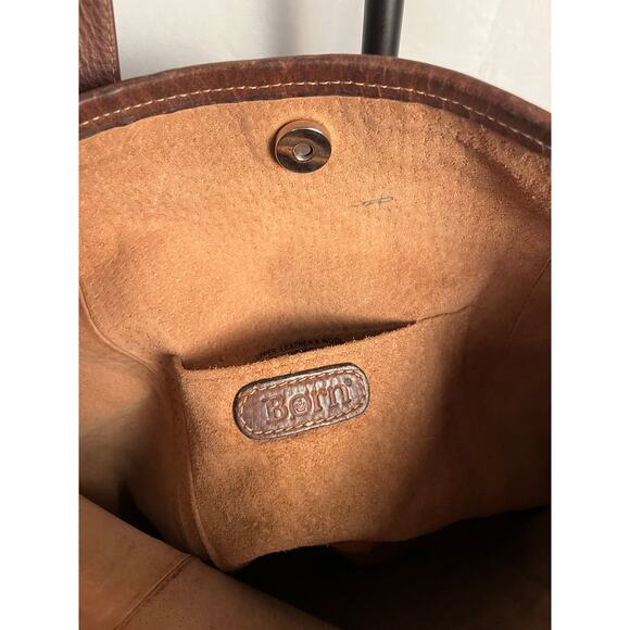 Børn Wool & Leather Southwestern Tote Bag – Red Woven Shoulder Bag - Picture 4 of 7